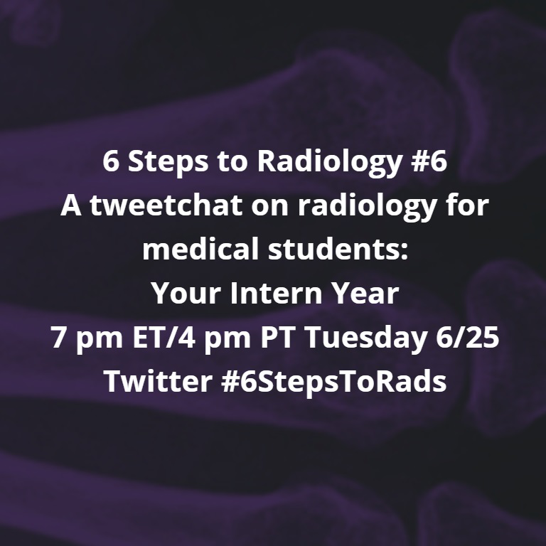 6 Steps to Radiology tweet chat reminder