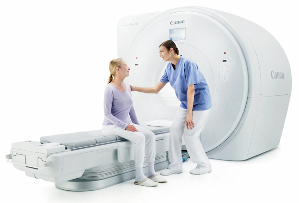 the Canon Vantage Fortian MRI system