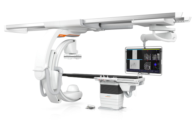 Artis icono ceiling suspended angiography system from Siemens Healthineers