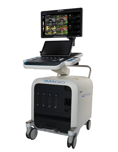 The category-defining Imagio Breast Imaging System helps physicians differentiate between benign and malignant breast lesions using a novel combination of ultrasound and optoacoustic technology