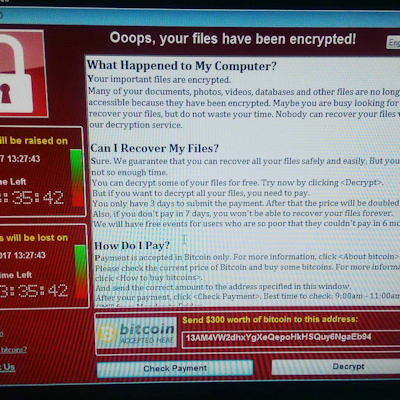 Ransomware screenshot