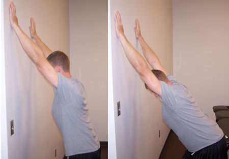 Standing Wall stretch